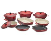 Le Creuset 12-Piece Cookware Set, Red