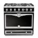 La Cornue Albertine Gloss Black Stove with Satin Chrome