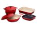 Le Creuset 6-Piece Cookware Set, Red