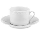 Apilco Edwardian Windows Cups & Saucers, Set of 4