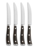 Wüsthof Ikon Blackwood Steak Knives with Care Kit, Set of 4