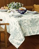 Toile au Couleur Tablecloth, Green, 70" X 90"