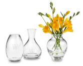 Monogrammed Bud Vases, Set of 3