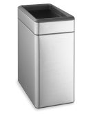 simplehuman Stainless-Steel Open Slim Trash Can