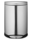 simplehuman Stainless-Steel Semi-Round Step Trash Can