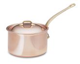 Mauviel Copper Heavy-Gauge Saucepan with Lid, 3/4-Qt.