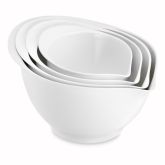 Melamine 4-Piece Mixing Bowl Set, White