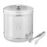 Monogrammed Stainless Ice Bucket with Tongs