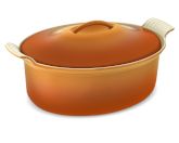 Le Creuset 4-Qt. Heritage Oval Cocotte, Flame