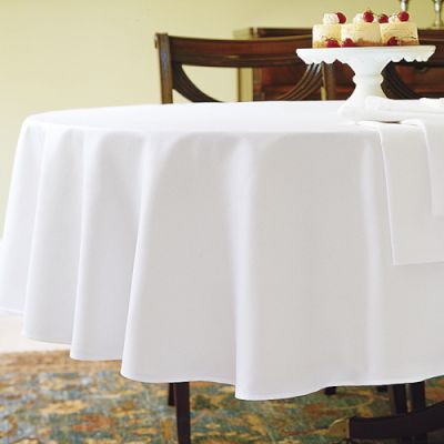 Hotel Tablecloth, White, 70" Round