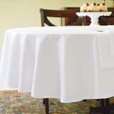 Hotel Tablecloth, White, 70" Round