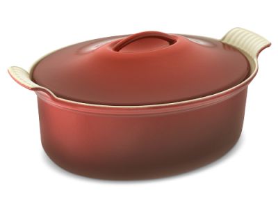 Le Creuset 4-Qt. Heritage Oval Cocotte, Red