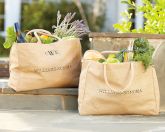 Monogrammed Williams-Sonoma Jute Market Tote Bag