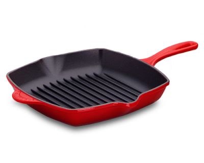 Le Creuset Square Grill Pan, Red