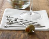 Stainless-Steel Cocktail Picks, Set of 6