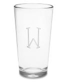 Monogrammed DuraClear® Pint Glasses, Set of 6, Clear, Single-Initial