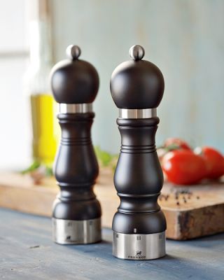 Peugeot Chateauneuf Adjustable Salt & Pepper Mills, Black
