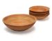Cherry Wood 12" Bowl & Set of 4 Individual Bowls