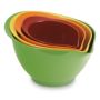 Melamine Mixing Bowls, Multicolored, Set of 4