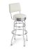 Cushion-Back Diner Stool, 30", Cream
