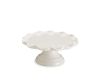 Scalloped Cake Stand, White, Small