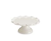 Scalloped Cake Stand, White, Small