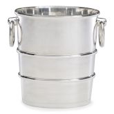 Silver Banded Ice Bucket