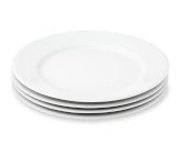 Apilco Très Grande Dinner Plates, White, Set of 4