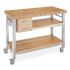 Boos End-Grain Butcher Block Culinary Cart, 50"