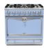 La Cornue Albertine Provence Blue Stove with Satin Chrome