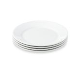 Apilco Très Grande Salad Plates, White, Set of 4