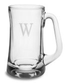 Monogrammed Beer Mugs, Single-Initial, Set of 4
