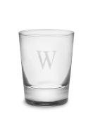 Monogrammed Double Old-Fashioned Glasses, Single-Initial, Set of 4
