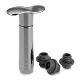 Screwpull Black-Nickel Wine Pump, with Stoppers