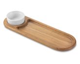 Cherry Wood Bread Board with Dip Bowl