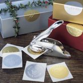 Round Foil Embosser Labels, Set of 100