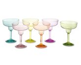 DuraClear® Margarita Glasses, Multicolored, Set of 6