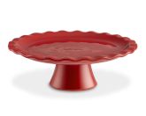 Emile Henry Ruffled Cake Stand, Red
