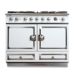 La Cornue CornuFé Stove, Ivory White with Chrome