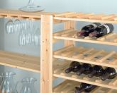 Swedish Wood Shelving, Wine Racks