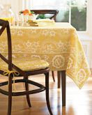Printed Floral Tablecloth, 70" x 90", Dijon