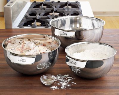 All-Clad Stainless Steel 3-Piece Mixing Bowl Set