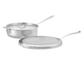 All-Clad d5 Brushed Stainless Steel Nonstick Deep 4-Qt. Sauté Pan with Splatter Screen