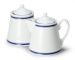 Brasserie Sugar Bowl & Creamer, Blue