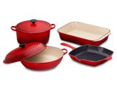 Le Creuset 6-Piece Cookware Set, Red