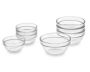 Glass Prep Bowls, Set of 8