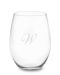 Monogrammed Riedel "O" Bordeaux Wine Tumblers, Single-Initial, Set of 2