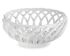 Oval Stoneware Bread Basket, White