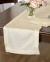 Hemstitched Linen Runner, Natural