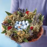Nest with Chocolate Truffle-Filled Eggs